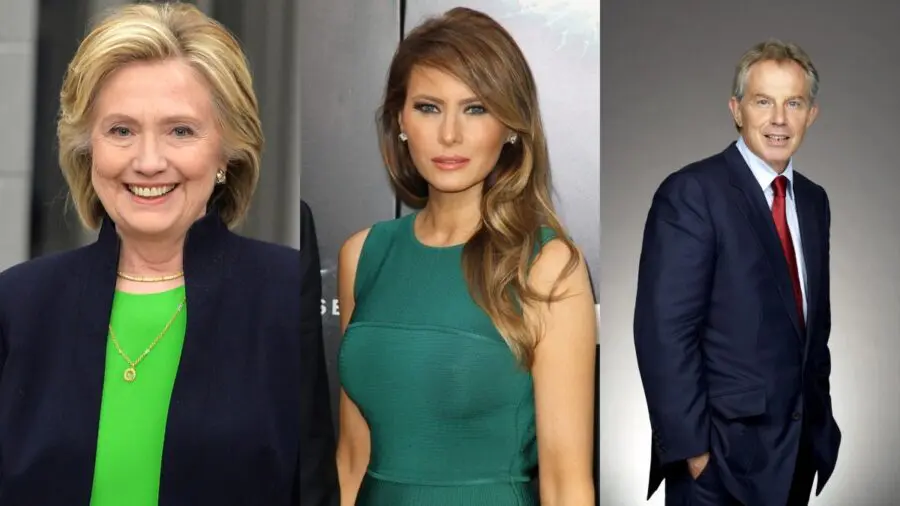 Hillary Clinton-Melany Trump-Tony Blair