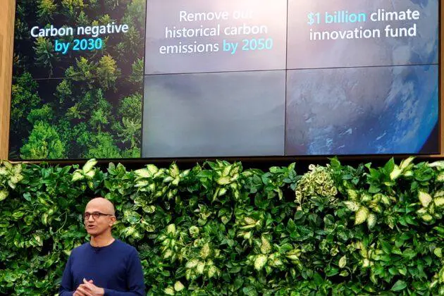 La svolta green di Microsoft: “Entro il 2030 stop alle emissioni”