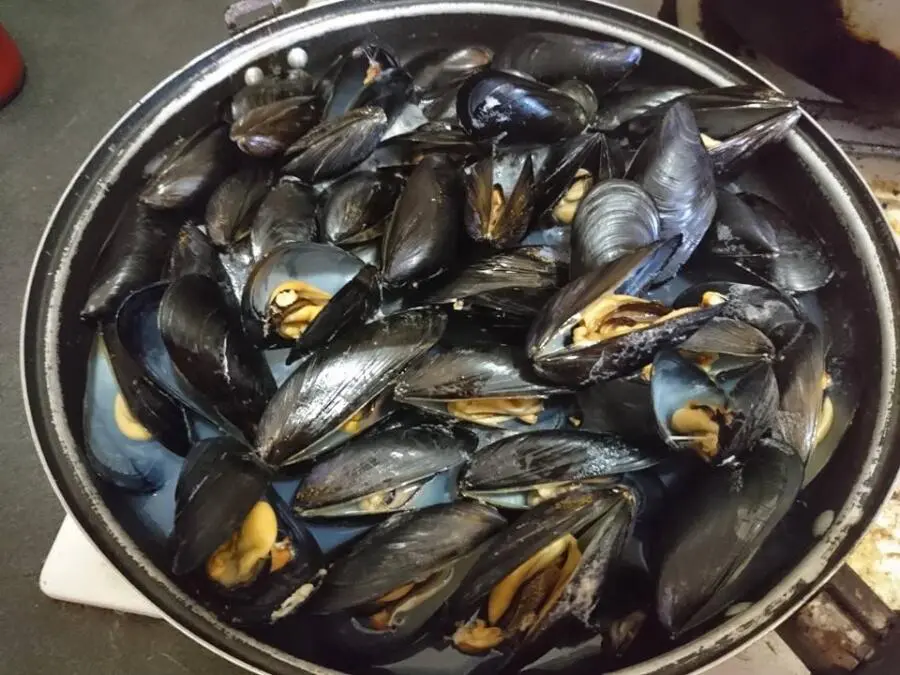 Spaghetti con le cozze. Per favore, evitiamo i gusci nel piatto