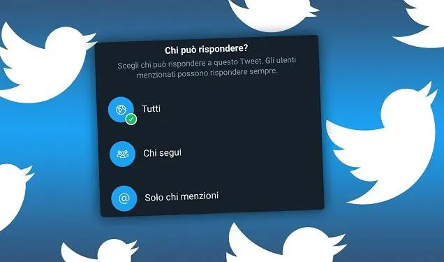 Twitter: adesso tutti possono scegliere chi può rispondere ai tweet