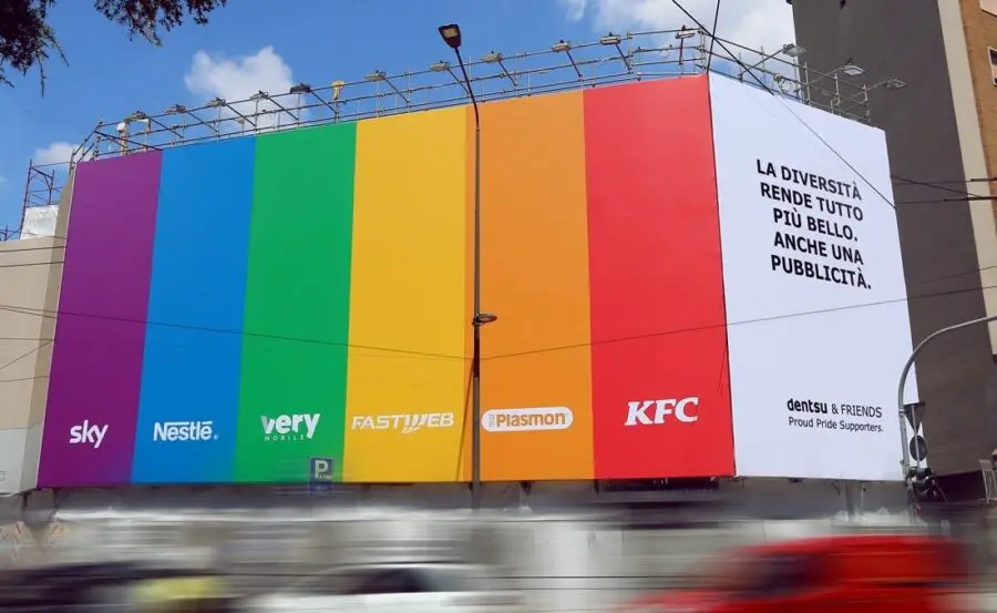 Dentsu celebra il pride con una campagna stampa e OOH multibrand