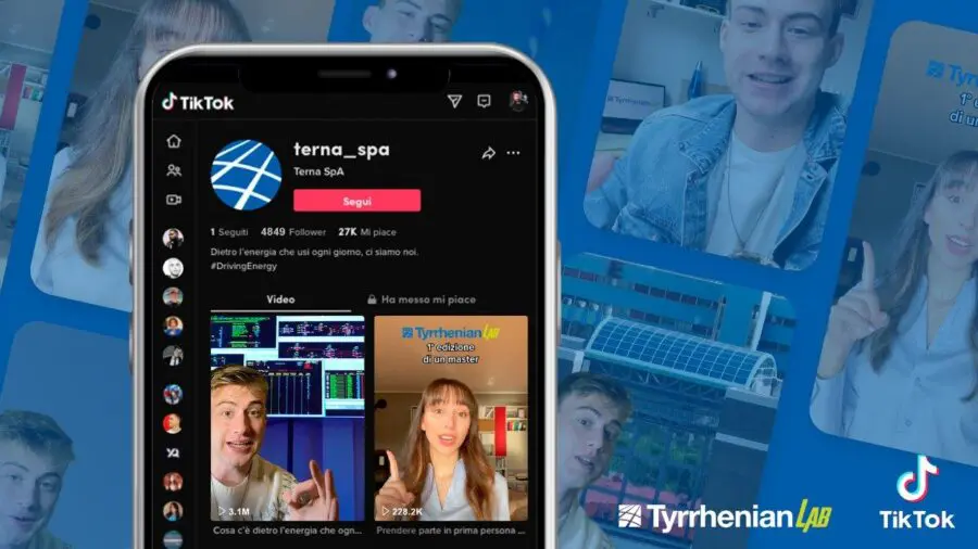 Terna apre il profilo su TikTok con un palinsesto dedicato alla Generazione Z