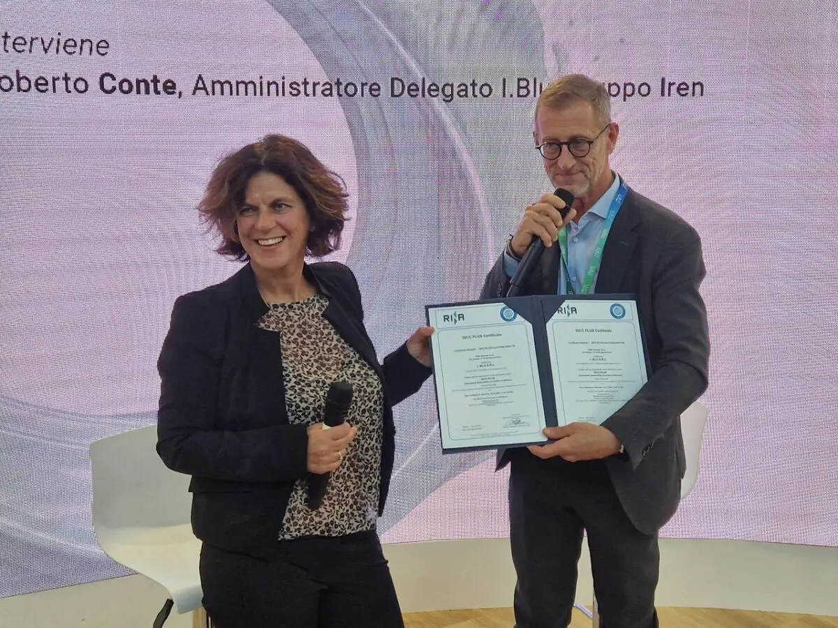 I.Blu ottiene la certificazione ISCC Plus per l’economia circolare